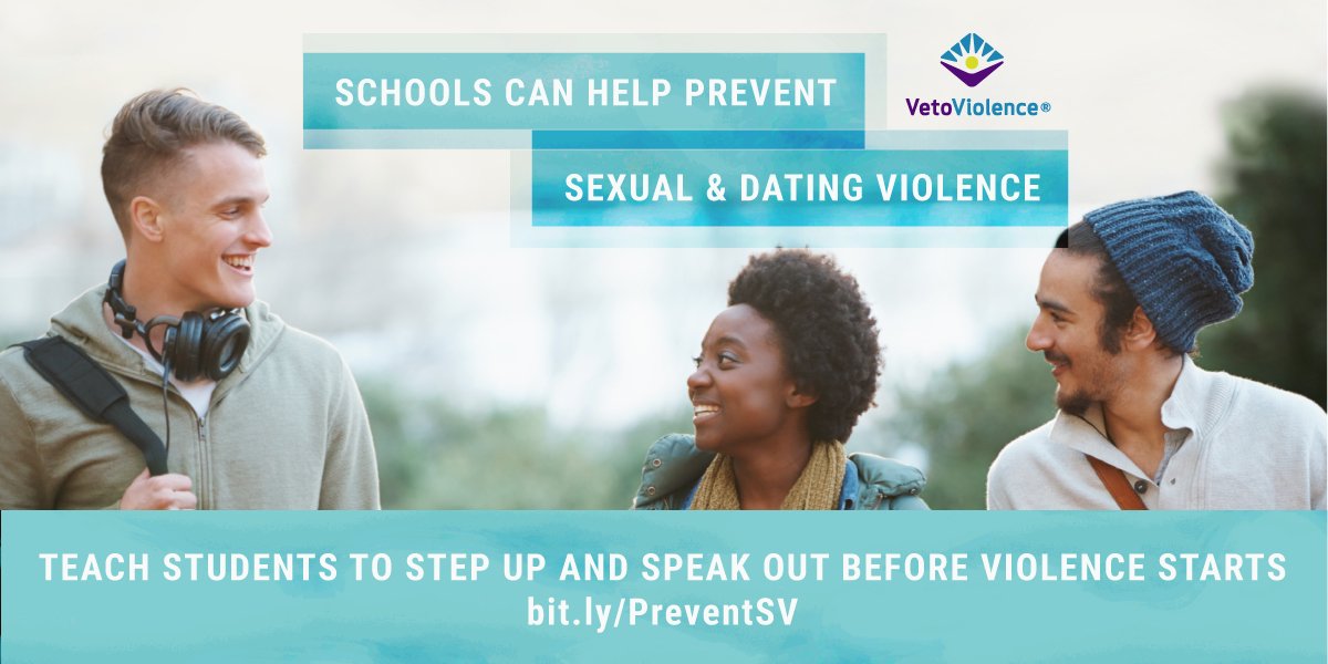 CDCgov's tweet photo. Step up &amp; Speak out! Green Dot programs teach students how to help when they see harassment or abuse. https://t.co/ik3FSsUM1i #VetoViolence https://t.co/fsg1T7xoRH