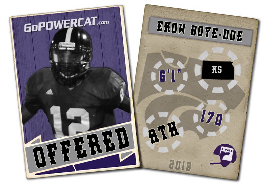 📩 New 2018 offer: K-State became the first Power 5 offer for Lawrence High (KS) speedster @ekowbodoe yesterday. Athlete with 4.38 wheels! 📩