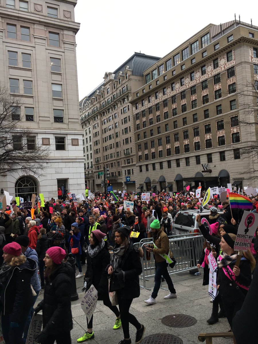 ginamariedemeo's tweet photo. "6 months ago* men in red hats thought they took America back... but today a million women in pink hats will take America forward" #wmow https://t.co/jXuJkZzLCQ