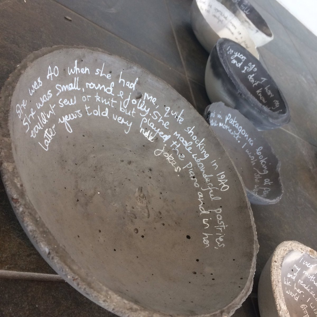 DerbyUniArts's tweet photo. Absolutely in love with these 'mother bowls' by @TraceyKershaw1! Material Stories opens on 24 July at Markeaton Street 🎨🖼 #DerbyUni https://t.co/RzAhmN81Tq