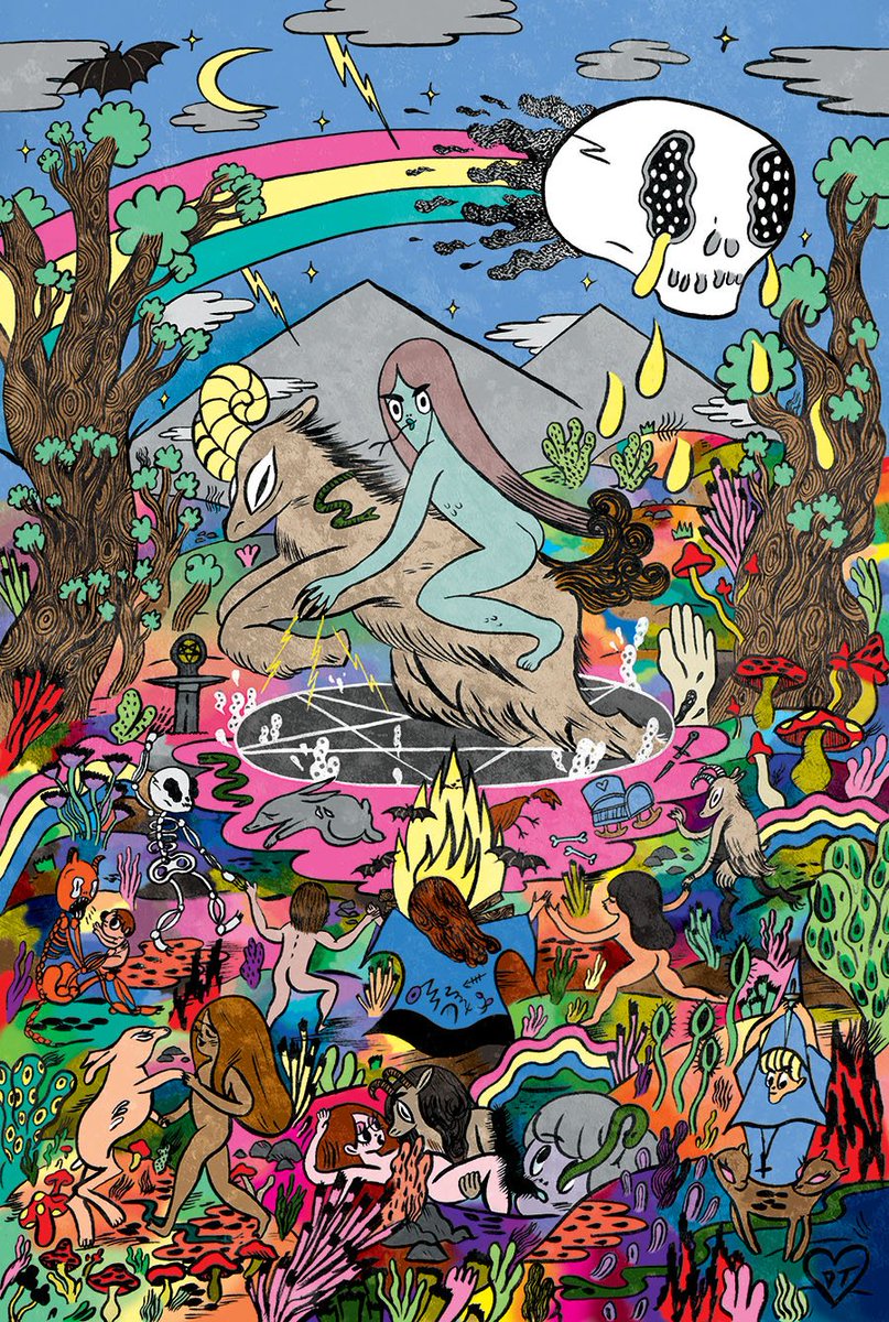 Winnebago Graveyard #2 by @alis_samp &amp; <a href="/ImageComics/">Image Comics</a> is out now! 
My satanic pinup illustration is in this issue ✌🐍✨💖
donyatodd.com/winnebago-grav…