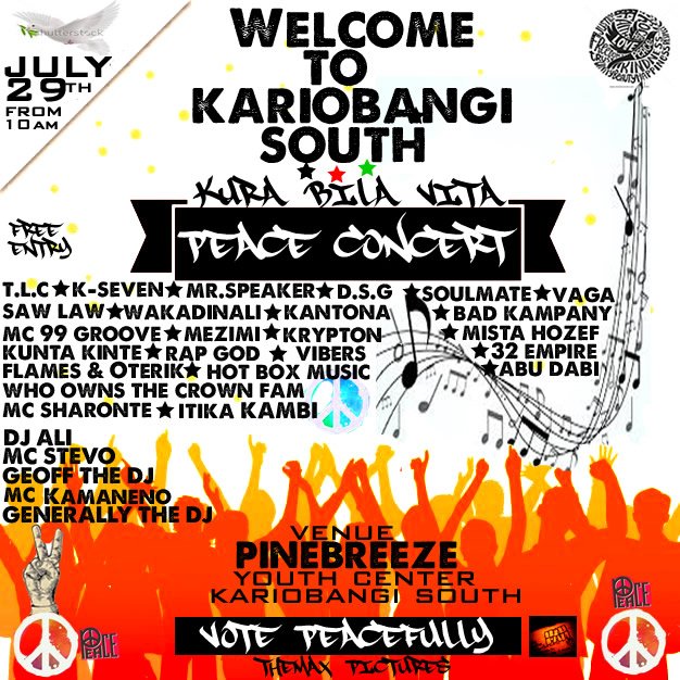 KaySaba_MG's tweet photo. #WelcomeToKariobangSouth PEACE CONCERT... Wasanii wote wa HipHop watakua Area...#HipHopRepublik https://t.co/gnD4wj49wF