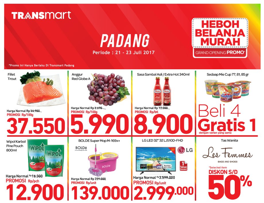 Transmart_IND's tweet photo. Ba'a kaba Uni Uda! Habiskan akhir pekan di #TransmartPadang. Masih banyak Promo Seru Toko Baru. Ajak seluruh rekan, teman & keluarga ya :) https://t.co/mSOpMLOx4i