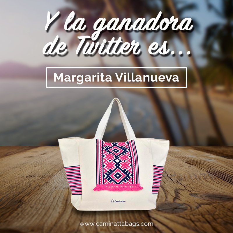 CaminattaBags's tweet photo. [#GANADORA] Ya tenemos ganadora del #bolsodeplaya 🥁🥁🥁 y la afortunada es @margini99 ¡ENHORABUENA! 👏👏 #sorteo https://t.co/X6b6Gyir4s