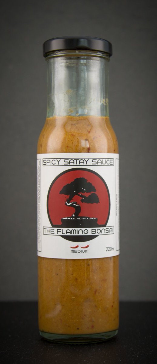 flamingbonsai's tweet photo. There's a new addition to the @flamingbonsai family, Spicy Satay Sauce. See you at @BarnesFarmersMk or @TheFoodMarketW4 this weekend. https://t.co/o0zvEeUFUQ