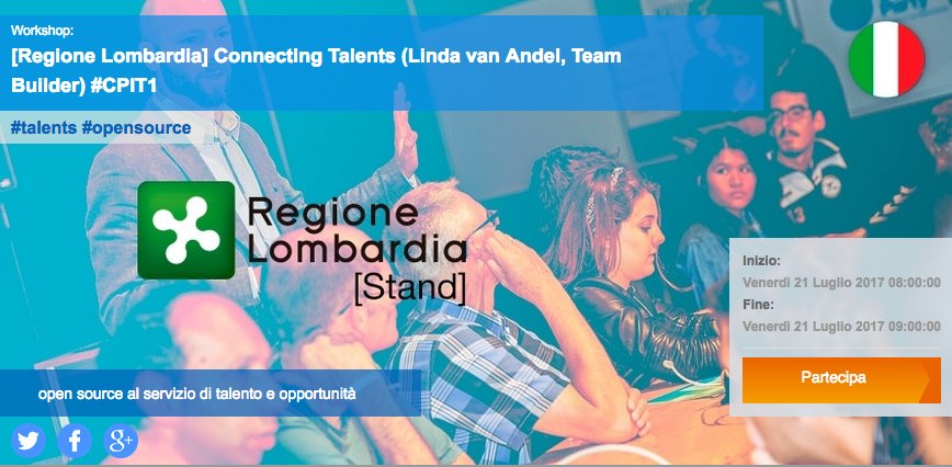 giorgiomanfredi's tweet photo. Today with @ConnecTalents at @campuspartyIT discussing how people can make their #talent emerge and #connecting them https://t.co/T8EuahSVyF https://t.co/PauKHQND1i