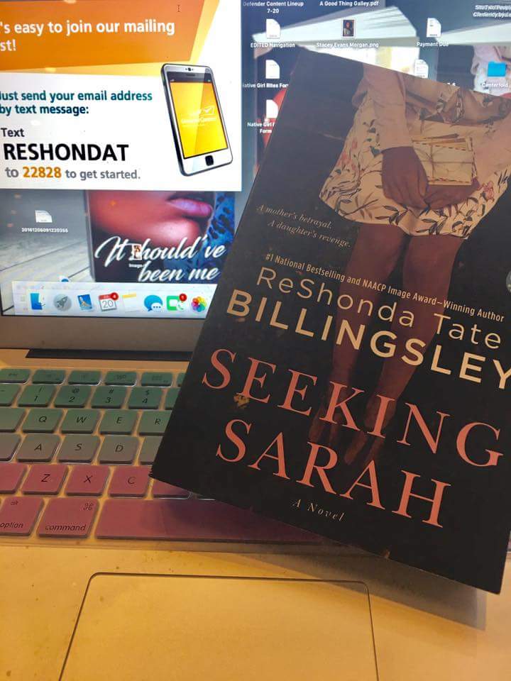 ReShondaT's tweet photo. Hot off the presses! Giving away a few advance copies in prep for the book release on 08/15.  #SeekingSarah #WinnersWillHaveToPostASelfie https://t.co/xOcEYozUyv