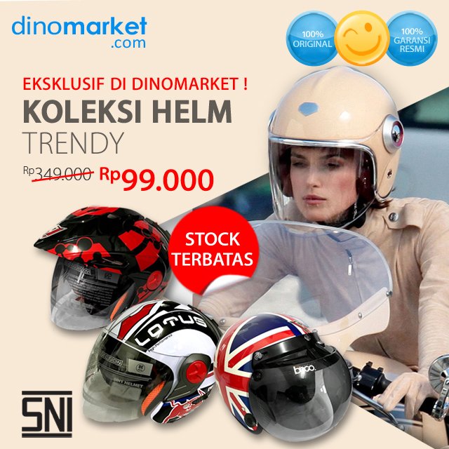 DINOMARKET's tweet photo. Ayo siapa lagi yg belum beli #helm trendy ini? Stoknya sdh menipis. Jgn sampai kehabisan. Klik https://t.co/hjHMO40tPV #helmvespa #helmretro https://t.co/oY7BxYiDOR
