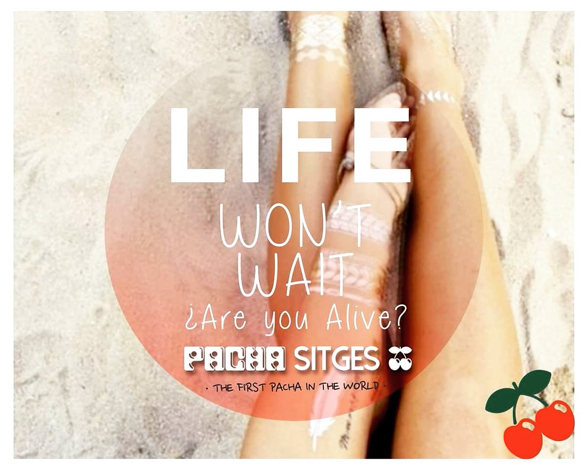 PachaSitges1967's tweet photo. A disfrutar de la vida 🎉 #thursday #behappy #pacha #sitges #pachalove #pachaforever #lovesitges #TheFirstInTheWorld #TodosSomosPacha https://t.co/2edIoRSzvN