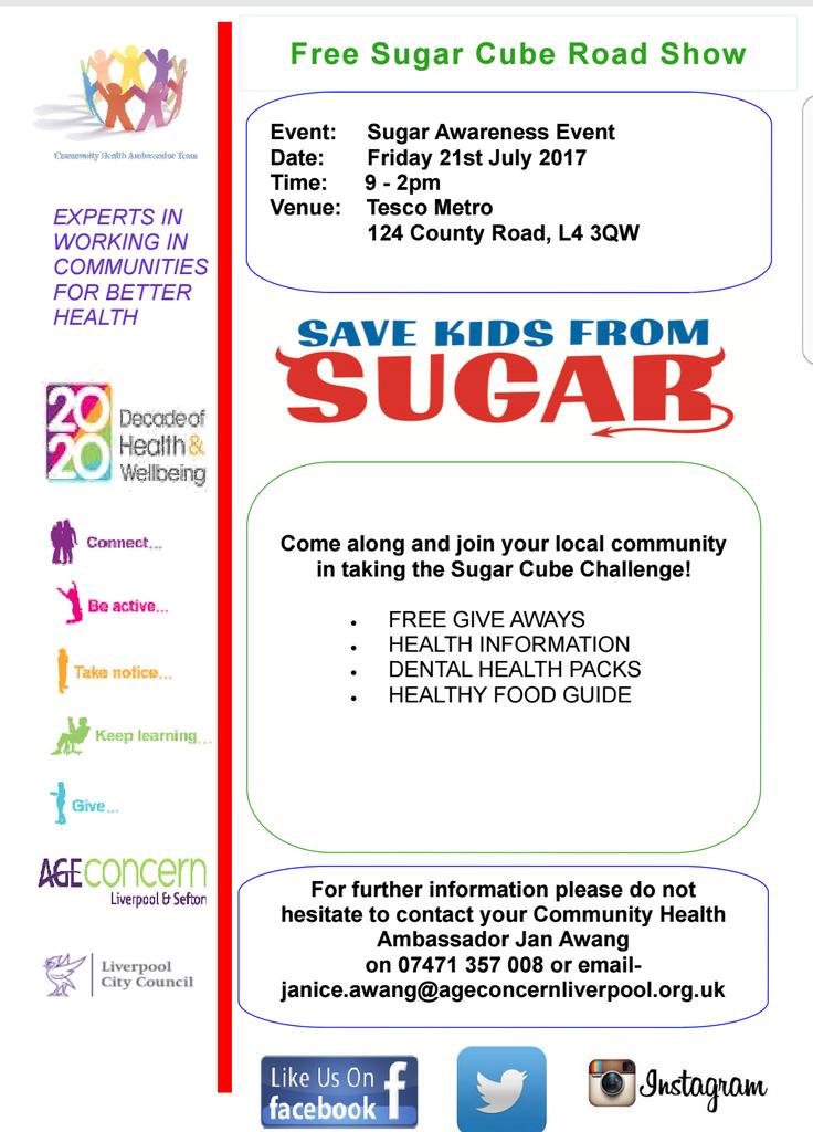 Come along to Tesco Walton and tackle the sugar with the CHAT team 💪 @cathychatsteam <a href="/S55JNP/">Stephen Potter</a> @LoveWaltonCIC   #communityworkingtogether💕