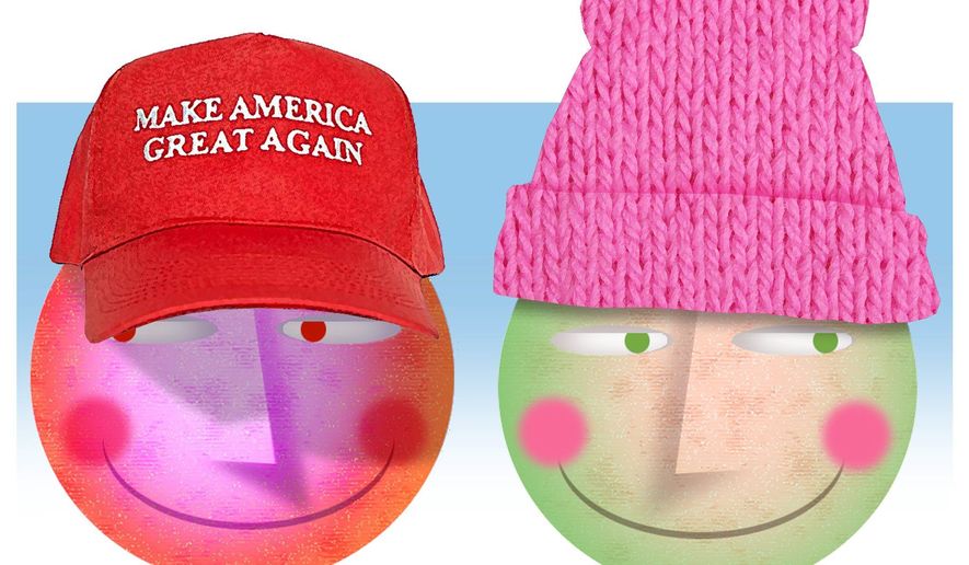 WashTimes's tweet photo. #WashTimesOpEd by #SuzanneFields: The great American divide: The ‘Deplorables’ vs. the ‘Pussy Hats’ https://t.co/ysEYV5c0gp https://t.co/FKWJ8G8LHB