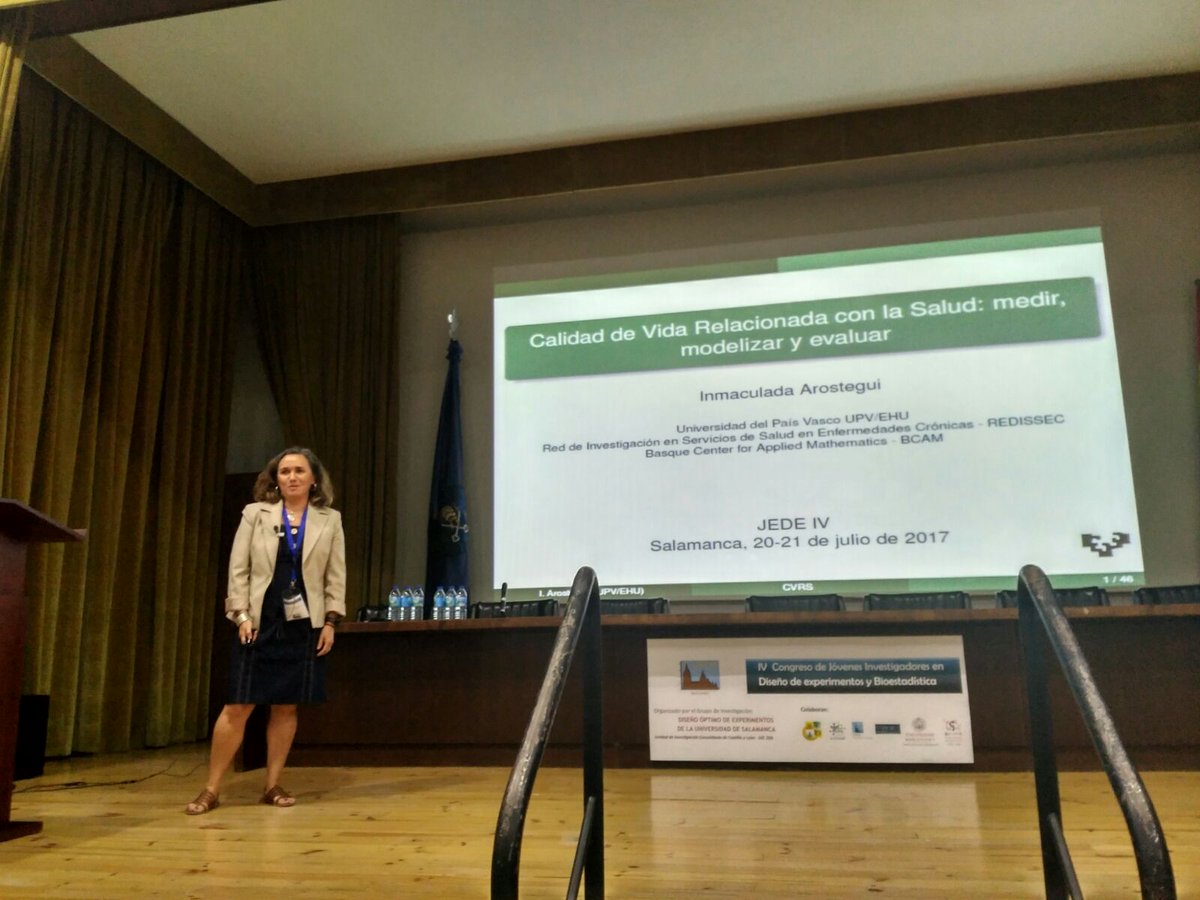 ribnikov's tweet photo. #JEDE2017 Conferencia plenaria 4 por Inma Arostegui @upvehu @Biostatnet @SEIO_ES @usal IUFFyM https://t.co/s0wQ2u8FXx