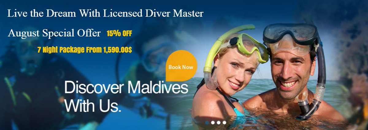 Enjoy August #Special #Offer! Don't miss out, amazing activities in #Maldives, especially the #Scuba_diving. maldivesdivingadventure.com