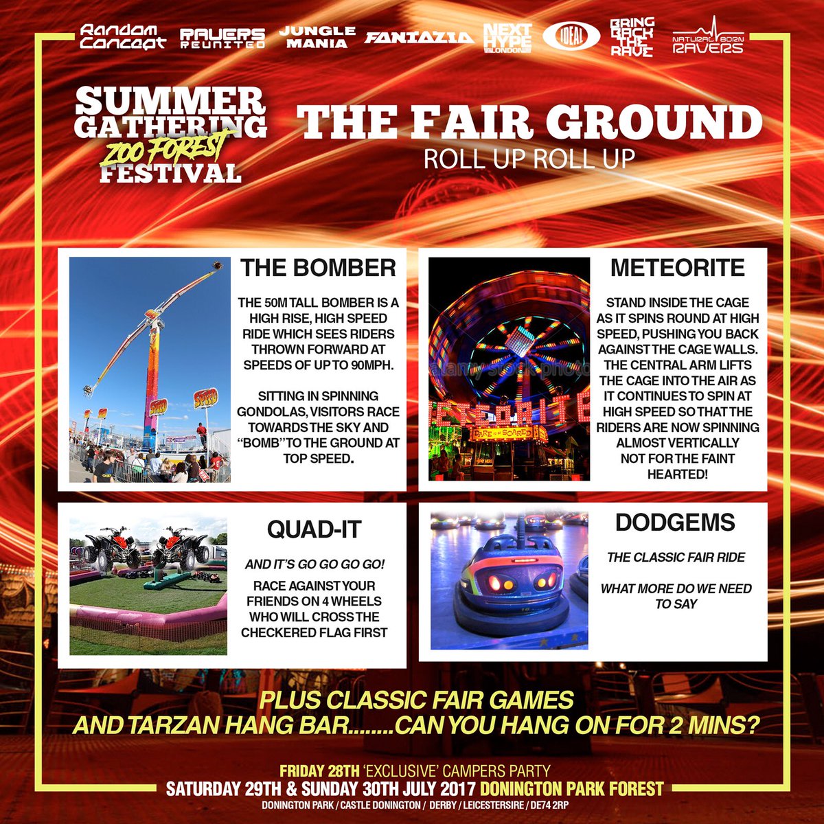 RANDOMCONCEPTUK's tweet photo. THE FAIR GROUND 🎡🎢🎰 
🔵 THE BOMBER
🔵 METEORITE
🔵 QUADS
🔵DODGEMS
+ more ☀️👌🏼

Event: https://t.co/Avo3Onyf0l

Tickets: https://t.co/igxhGFQufR https://t.co/c4d1G1ArWJ