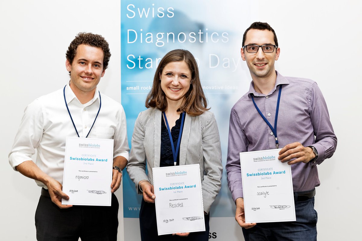 scailyte's tweet photo. Scailyte won the 3rd place award at the Swiss Diagnostics Start-up Day. #swissbiolabs #AI #diagnositcs https://t.co/c72ThlPcg0