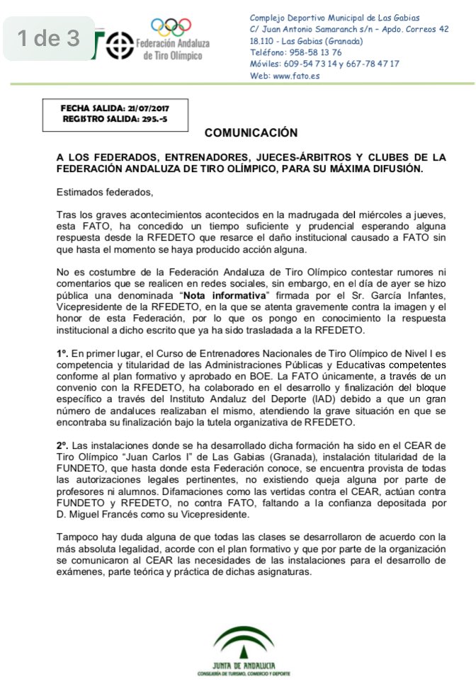Fato_info's tweet photo. ▪️Comunicado oficial de FATO ▪️

Dirigida a los Federadoros, Entrenadores, Juces-Árbitros y Clubes de FATO. 

Se ruega máxima difusión. https://t.co/9nnv6ksGaE
