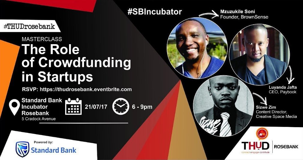 Entbanc's tweet photo. See you today #THUDrosebank with @TheHookupDinner @brownsense @paybookSA @creativespacemedia taking #crowdfunding https://t.co/ybuPAgrFQD https://t.co/1jqpgmNWal