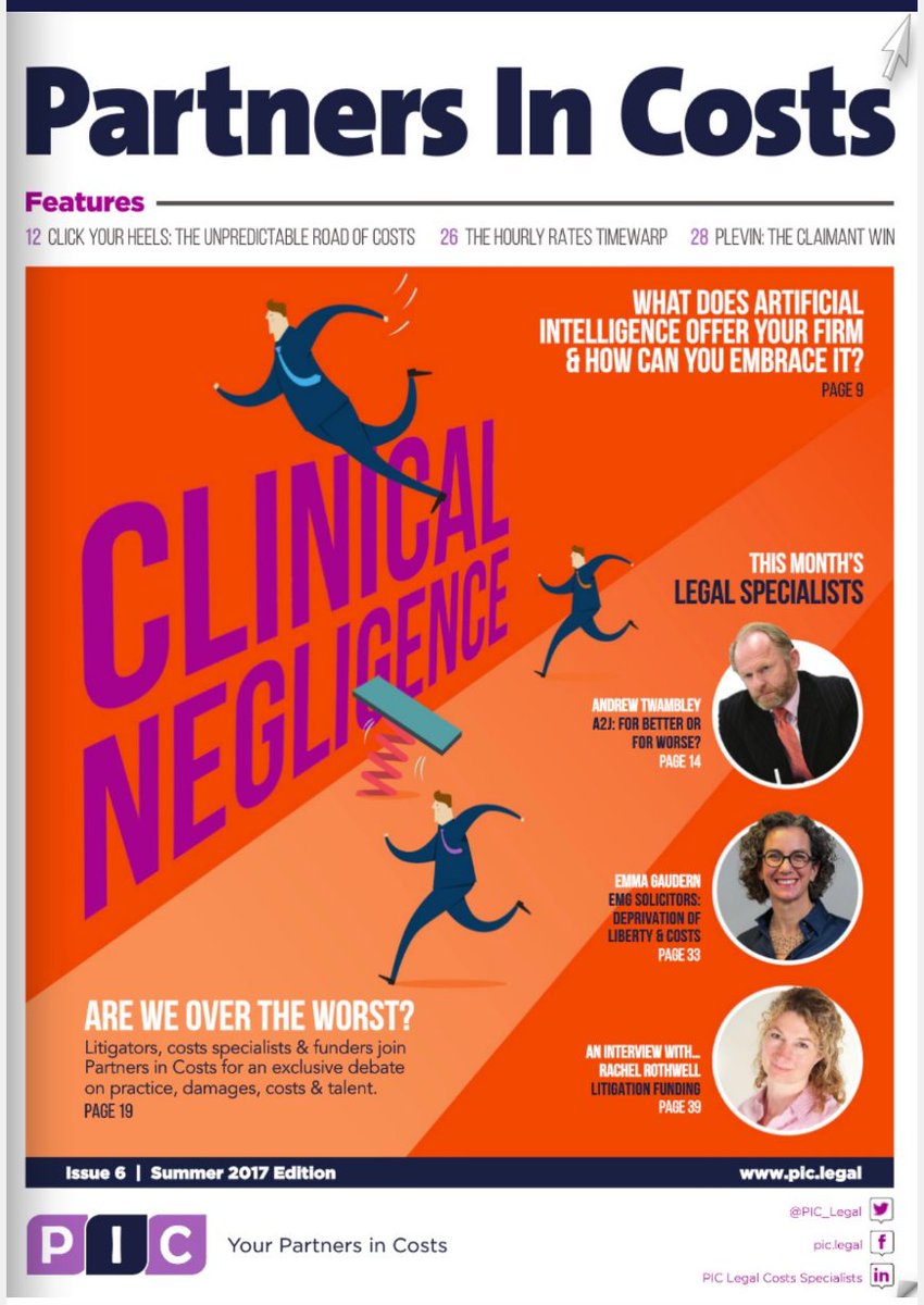 PIC_Legal's tweet photo. Would you like to be in the next #partnersincosts magazine (sent to 8000+ claimant lawyers)? Please contact @EmmaWConsulting for details! https://t.co/NbIvoXoS7w