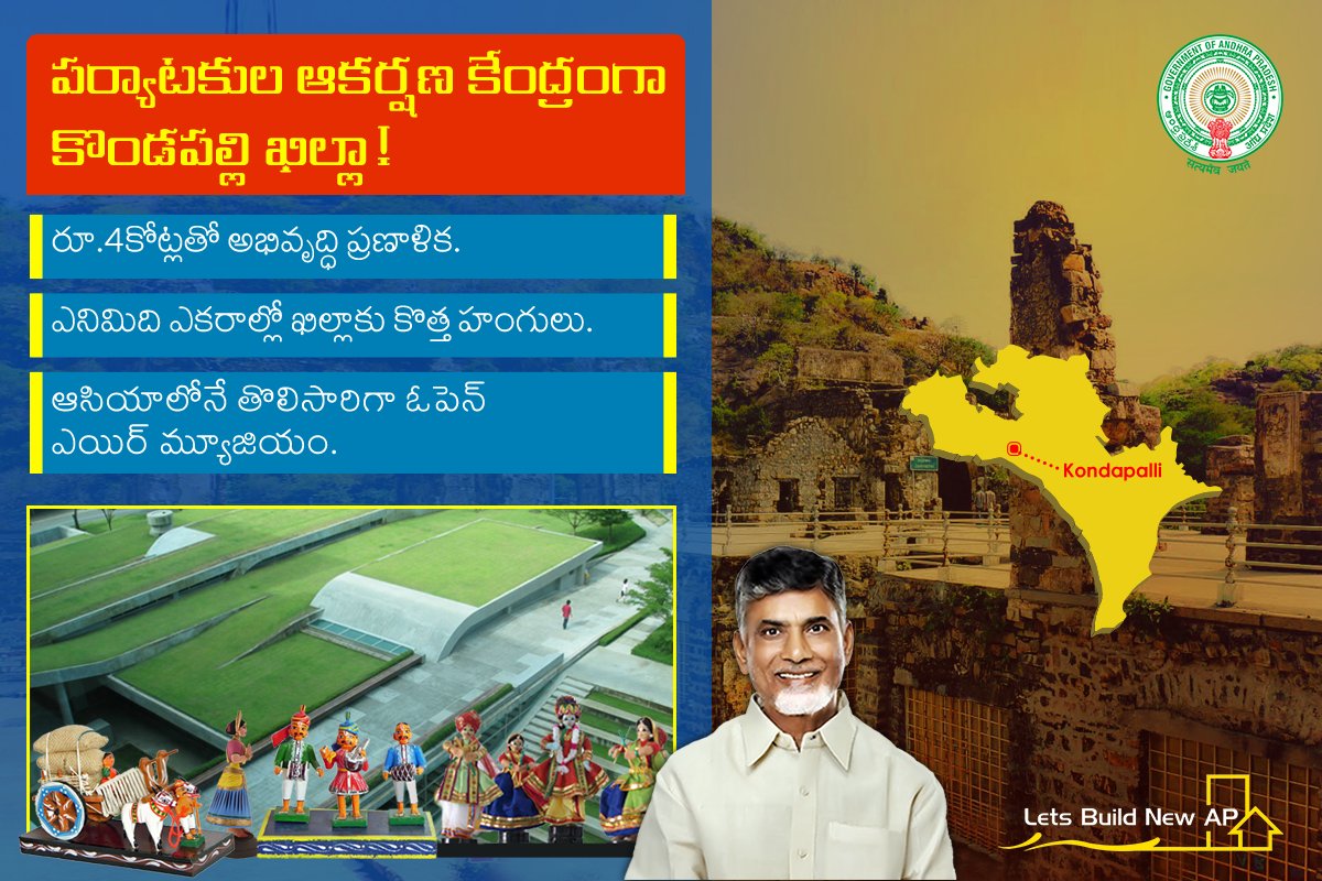 LetsBuildNewAP's tweet image. పర్యాటకుల ఆకర్షణ కేంద్రంగా కొండపల్లి ఖిల్లా!
#LetsBuildNewAP #Kondapallikilla #Museum #Tourism