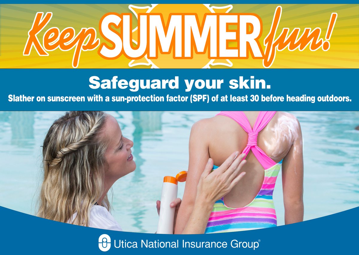Uticanational's tweet photo. It's Friday! Headed outside this weekend? Don't forget the sunscreen for your kids and for you! #KeepSummerFun https://t.co/Jl8TuiSTEx