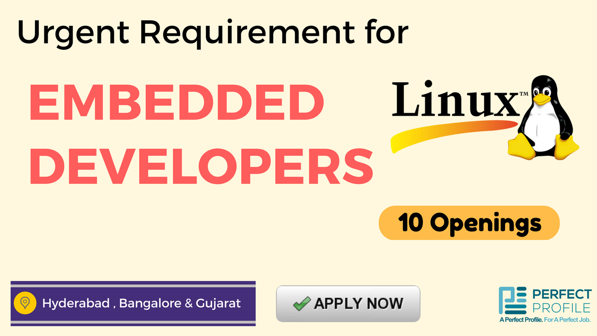 Perfectprofile5's tweet image. Openings for #EmbeddedDevelopers
Apply Here : prfctprfl.net/EDRIF
#EmbeddedDevelopersjobs #EmbeddedC #Linux #JobsinBangalore