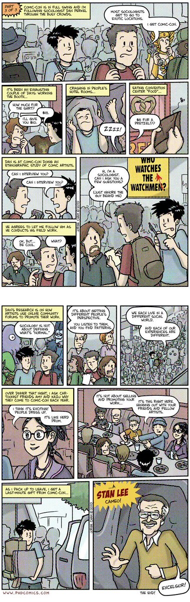 PHDcomics's tweet image. Curious about @Comic_Con? (2/2) Read this 3-part comic I wrote a few years ago: phdcomics.com/comics/archive…