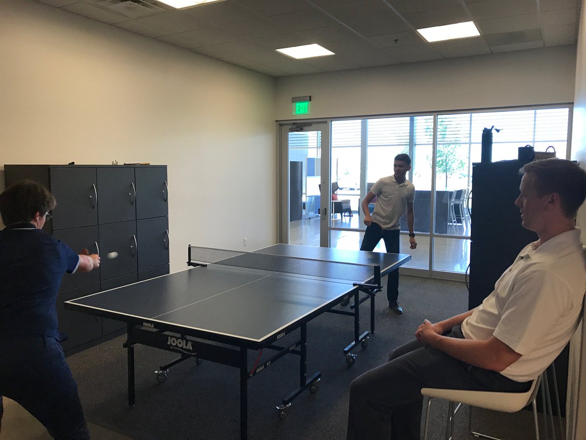 Aunalytics's tweet photo. A little ping pong break never hurt anybody! https://t.co/3ry8FurQ1w