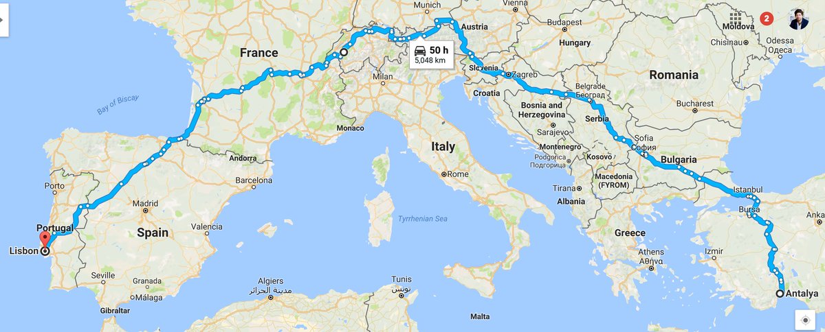 5000 Km On Map Jay Dike On Twitter: "My 5000Km Hitchhike Route Through Europe Begins  Tonight. Scared, Excited And Thumb Held High. Do You Know Anyone Along The  Route? #Hitchhike Https://T.co/Yjnmqn5Cyb" / Twitter