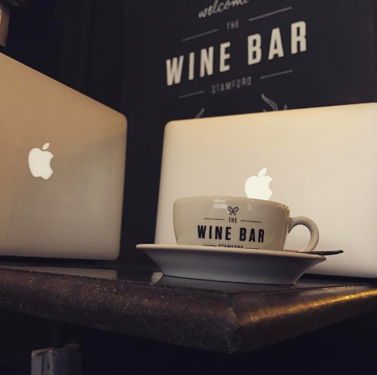 winebarstamford's tweet photo. We've got a lovely little space for you to enjoy this afternoon - come and get creative in our cosy spot! 💡☕ #WineBar #CoffeeCreativity https://t.co/kaYNRdXkiL