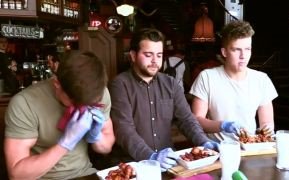BelTel's tweet photo. Video: Three brave souls take on the hottest wings in Ireland with hilarious consequences #BadBobs https://t.co/AWzDm7jZCm https://t.co/YbqpXEsmod