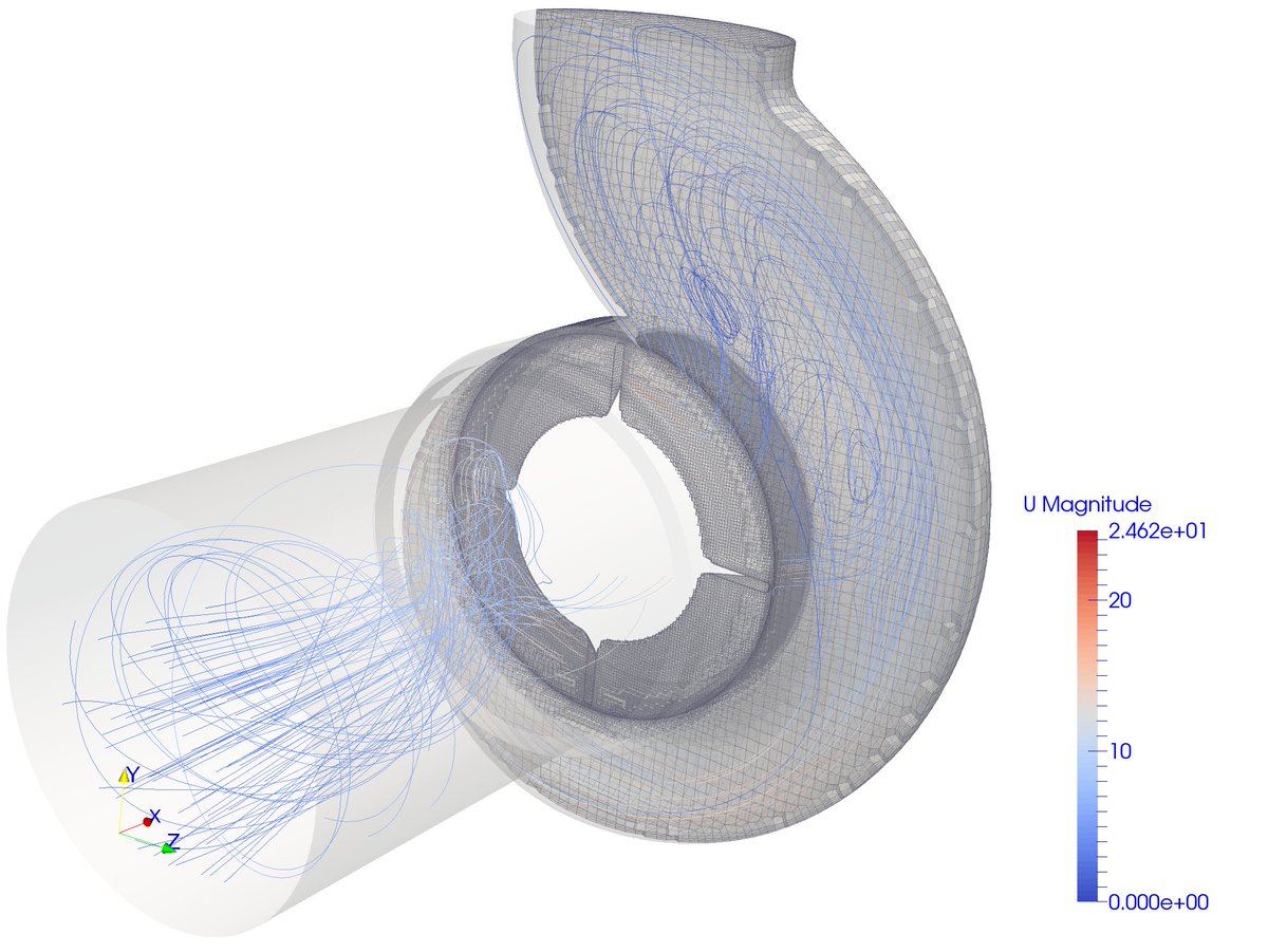 CFieldsHR's tweet photo. A water pump for this summer #SimulationFriday #cfMesh #foamExtend https://t.co/uzaB77SZCK