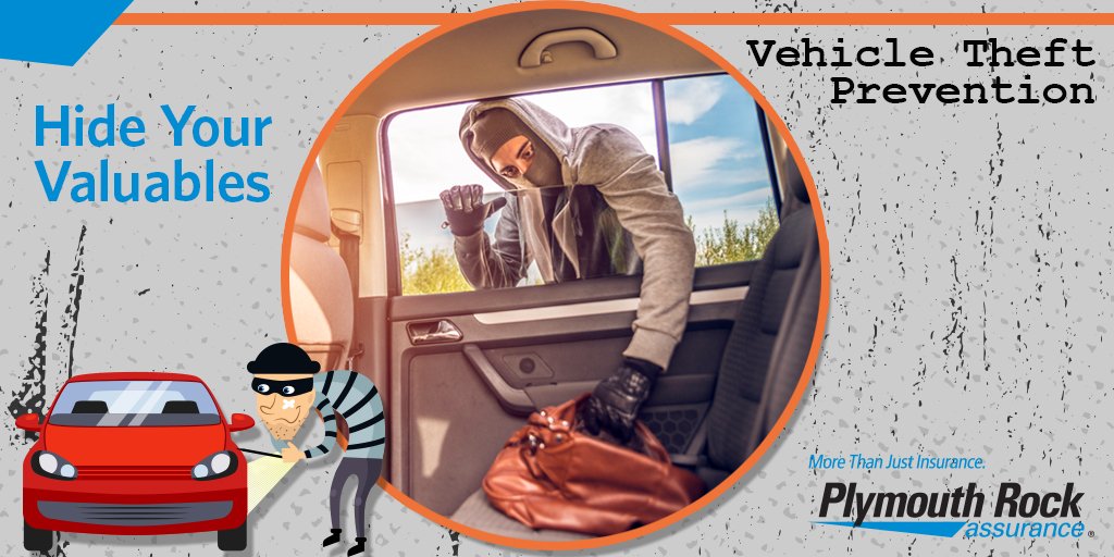 PlymouthRock's tweet photo. Hide your sunglasses & phone charger, before you leave your car. More safety tips for #AutoTheftPrevention Month: https://t.co/wofcjYFPRH https://t.co/XGfxqMAZG2