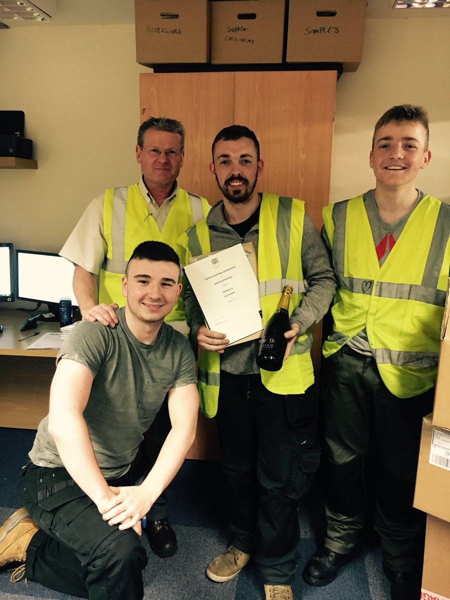 Kingscroft couldn’t be more proud of Dale as he has passed his Level 3 SVQ in Logistics Operations🍾  #TeamKingscroft #godale