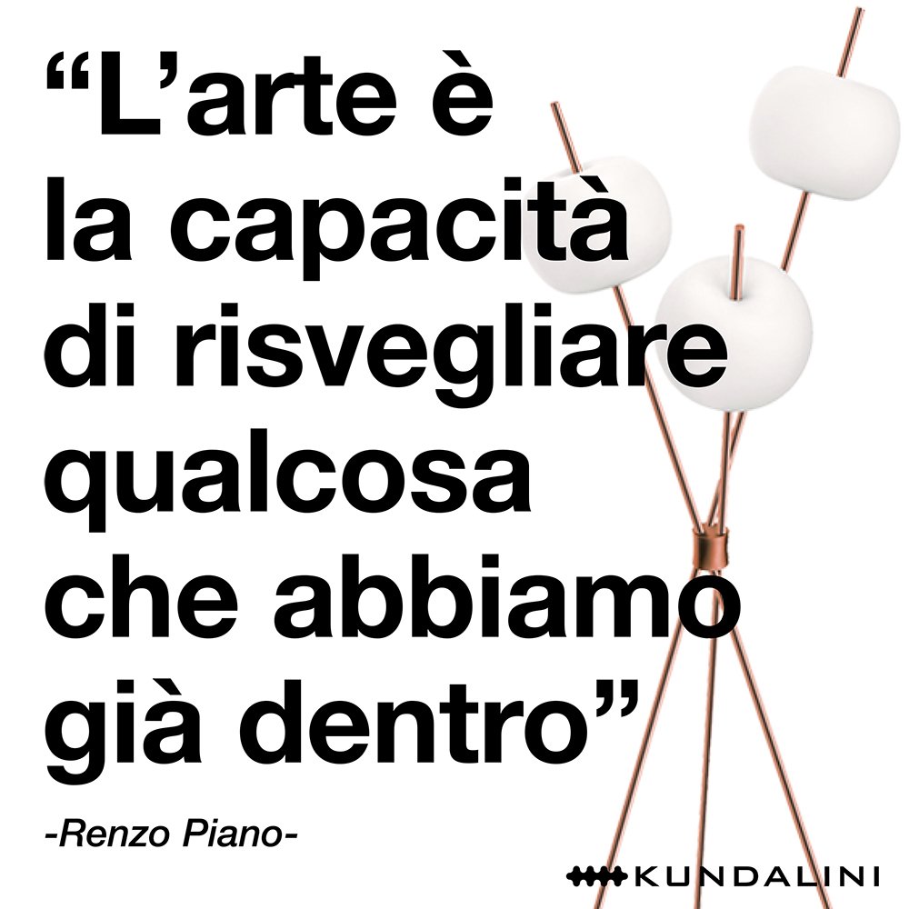 Kundalinidesign's tweet photo. #LightQuote by Renzo Piano "Art is the ability to awaken something that we already have inside" #kundalinilighting #madeinitaly #design https://t.co/bIFPnB9yEx