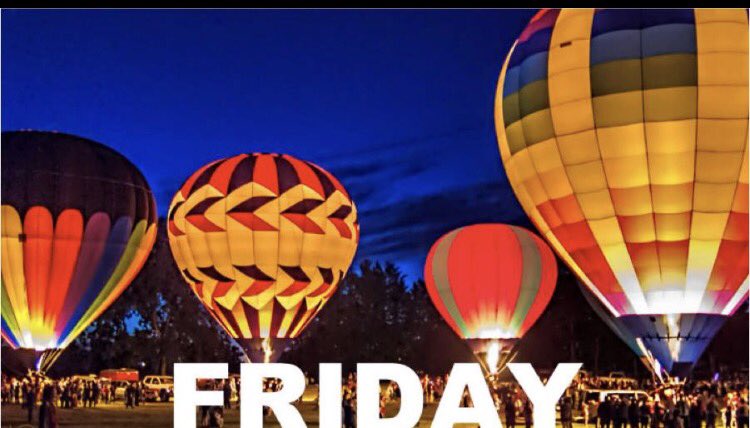 BAMPROMOFLINT's tweet photo. Hop in the car and cruise to the #GreaterFarmingtonFoundersFestival from 7-10pm to enjoy the bright #hotairballoons floating in the night. https://t.co/K94HP1rLAX