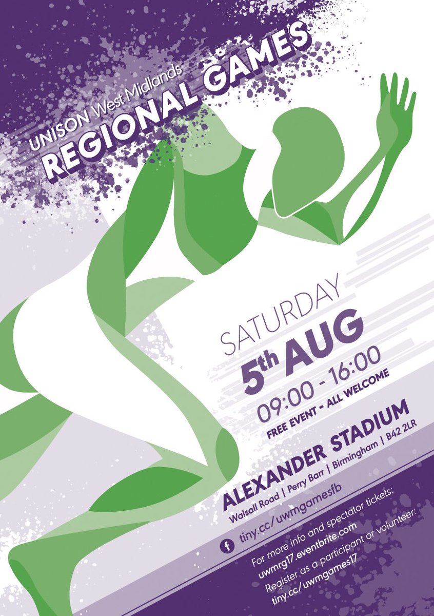 UNISONWMSports's tweet photo. Love sport? Get involved with the UNISON West Midlands regional games! Register now: https://t.co/9AaMUNXw4D #brum #family #summer #uwmgames https://t.co/d4TbPnhuuv