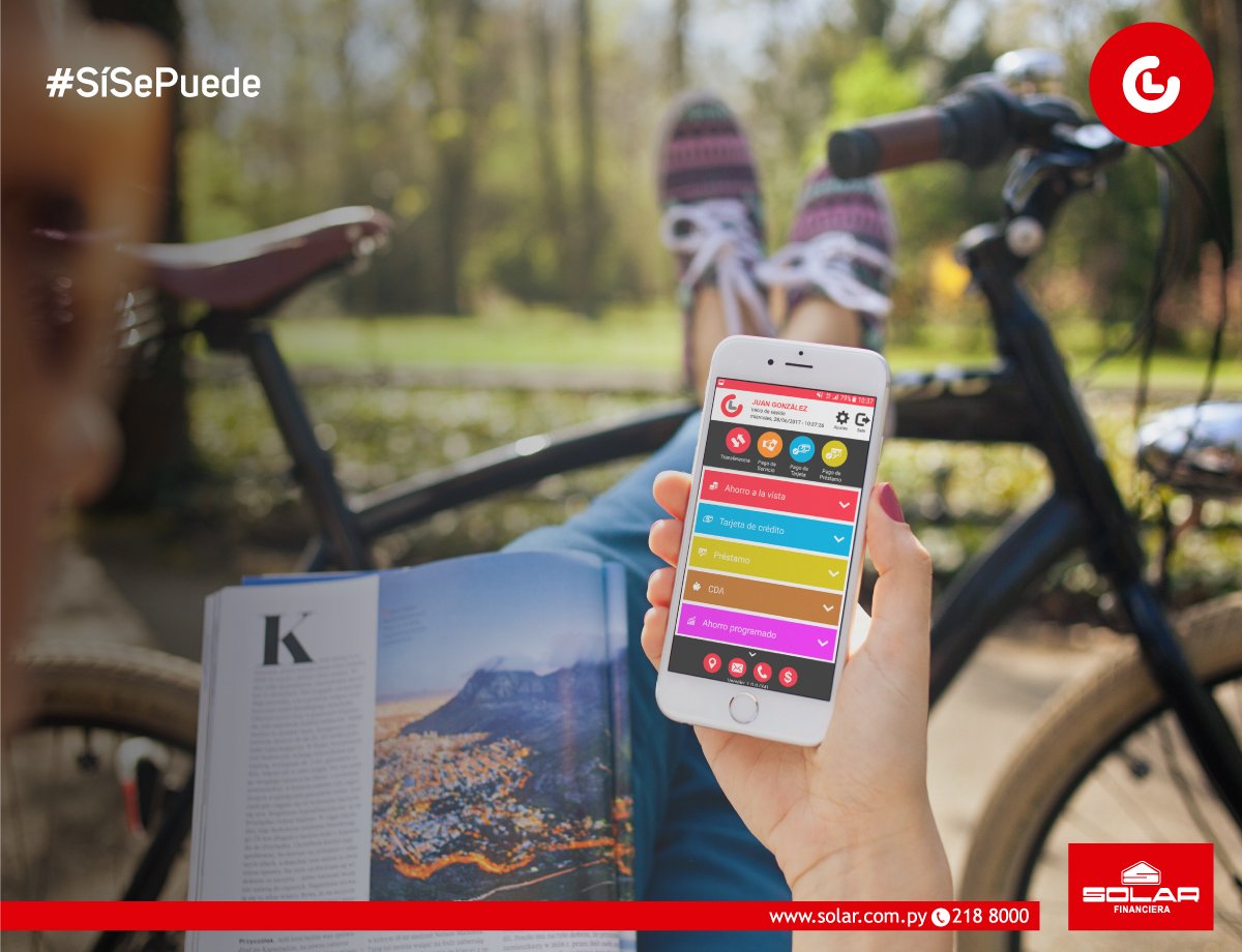 solarbanco's tweet photo. Con #Solar24hs podes realizar todas tus transacciones de una manera fácil y rápida. Más info al 218 8000 #SíSePuede https://t.co/4Lmzw3U26U