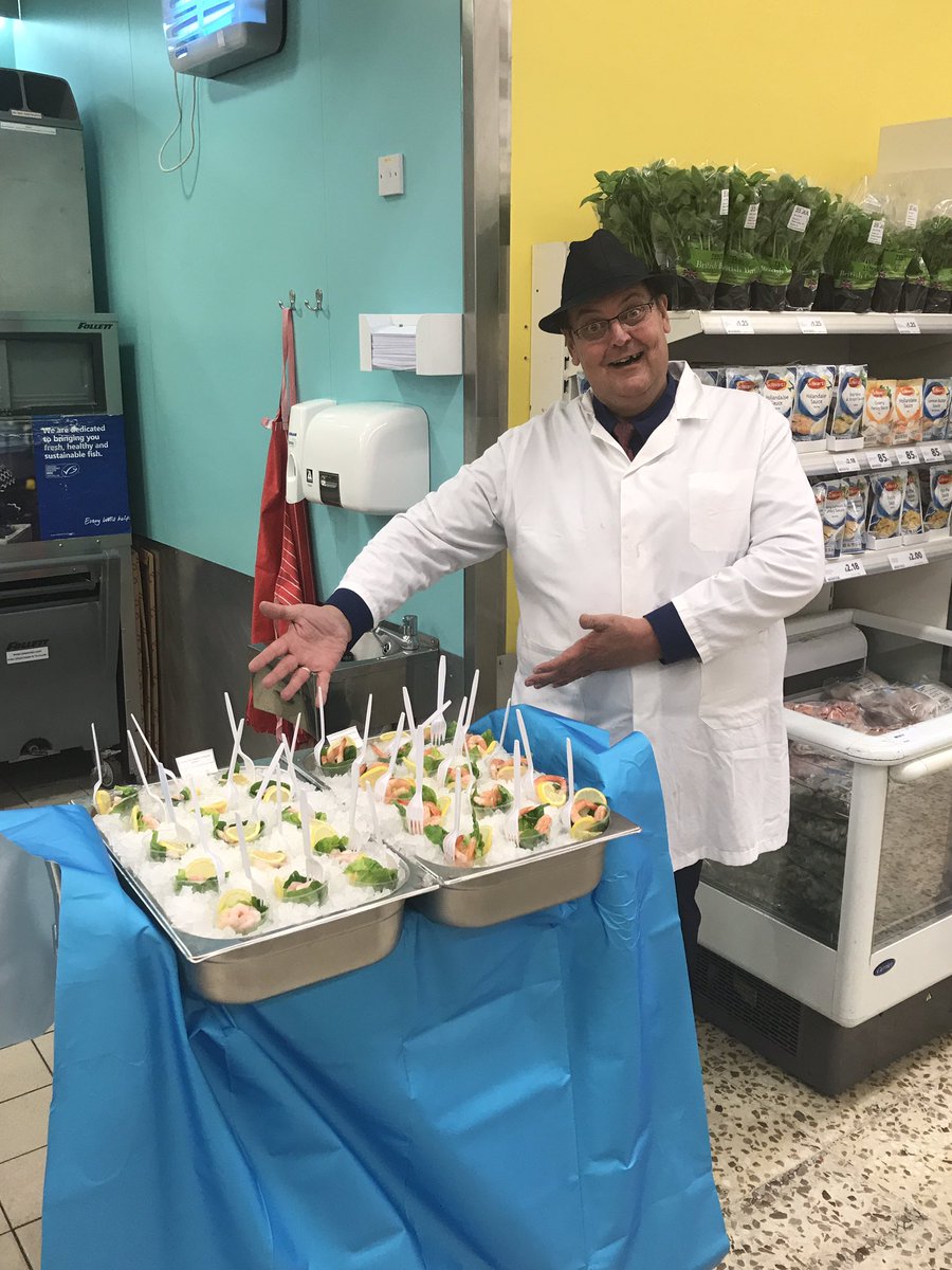 The counters team doing a great job with prawn cocktail tasters! Looking good Phil 👍 #teamBMH