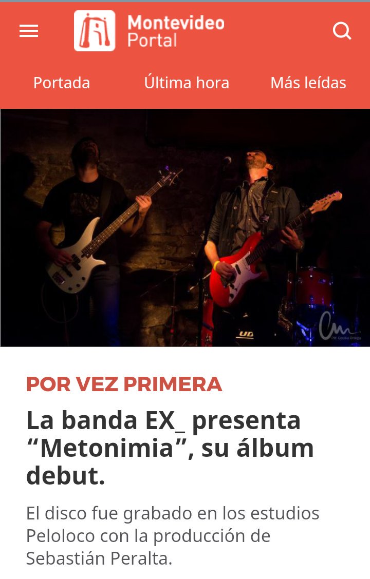 bandaexoficial's tweet photo. GRACIAS @portalmvd @AGADU_UY @SebastinPeralt8 @estudiopeloloco @elpaisuy @radiofutura911 @MovidaJovenUy #EX_ #rock https://t.co/UjEeHX0wE1
