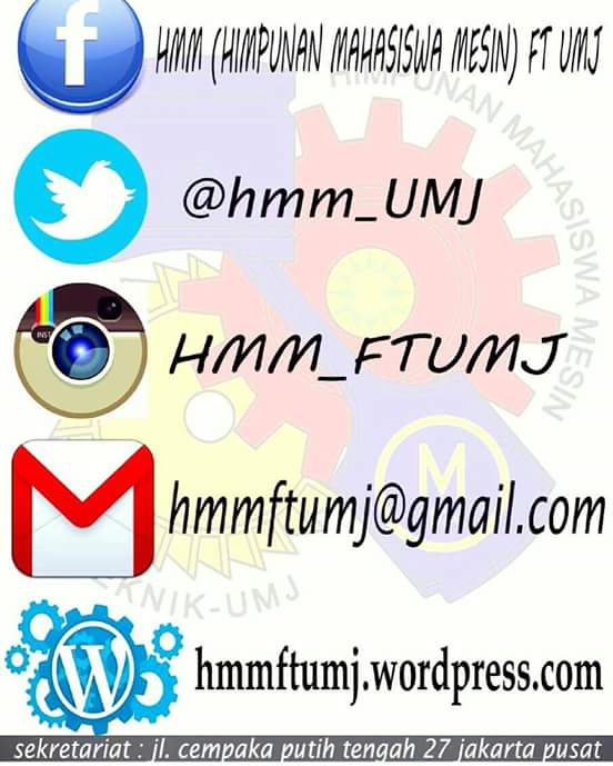 Yuuk ikutin terus kegiatan kami,berbagi informasi tentang akademik dan kegiatan HMM BEM FT-UMJ #teknikmesin #tidakmainmain