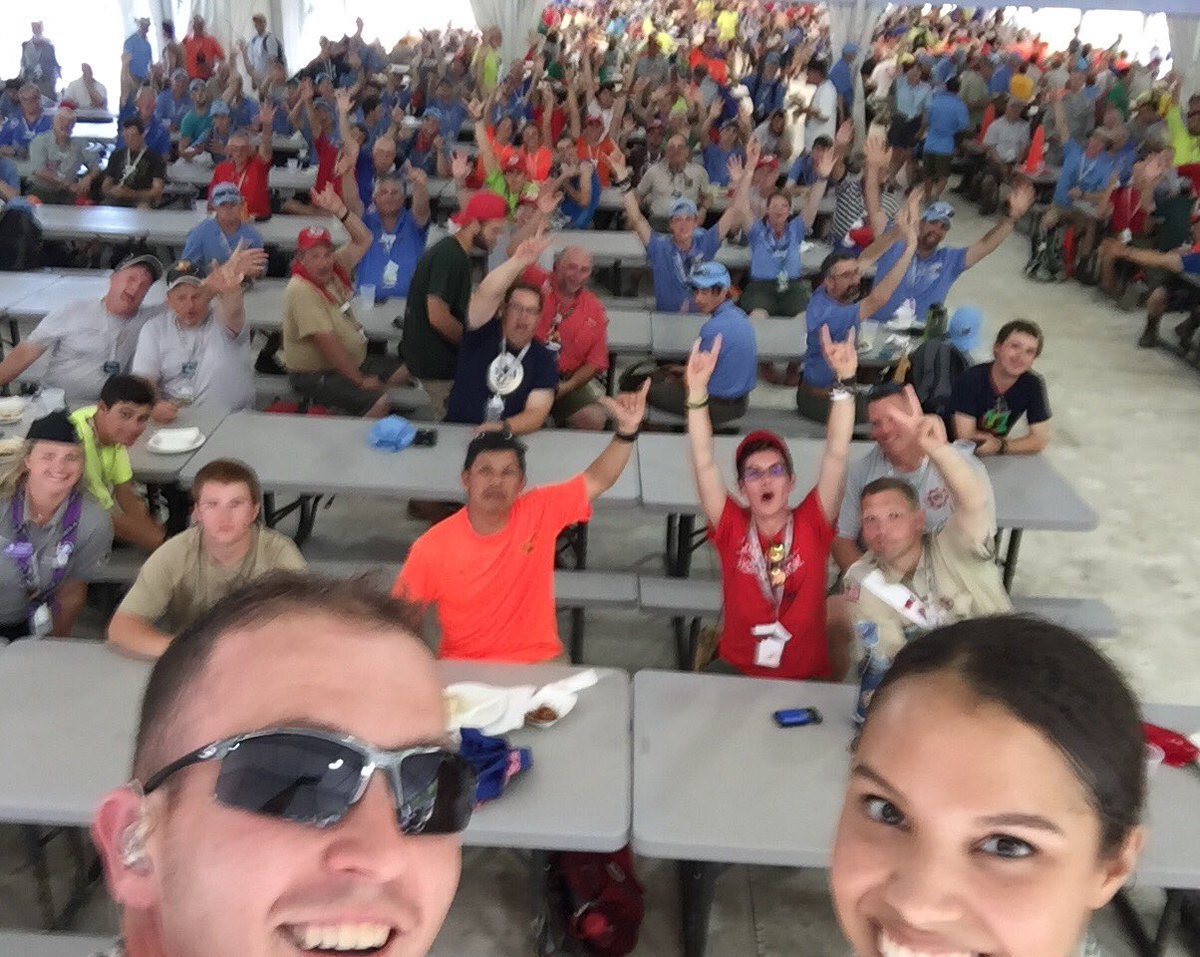BlueAcesRock's tweet photo. .@boyscouts Thanks #2017Jambo for a great crowd! See you today at 1300: Freedom Field #USAFBands @AFHeritageband https://t.co/INzGwluao4