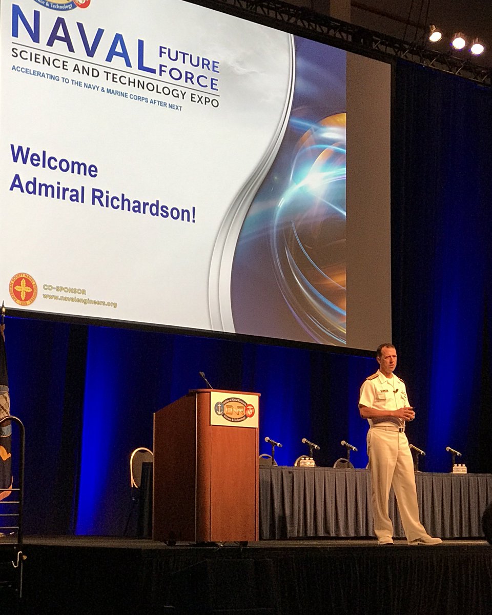 NAVAIRNews's tweet photo. This morning at the @USNavyResearch #NavalTechExpo, @CNORichardson spoke to ~3000 members of the STEM community about dominance in S&T. #NAE https://t.co/dPCBnhTuss