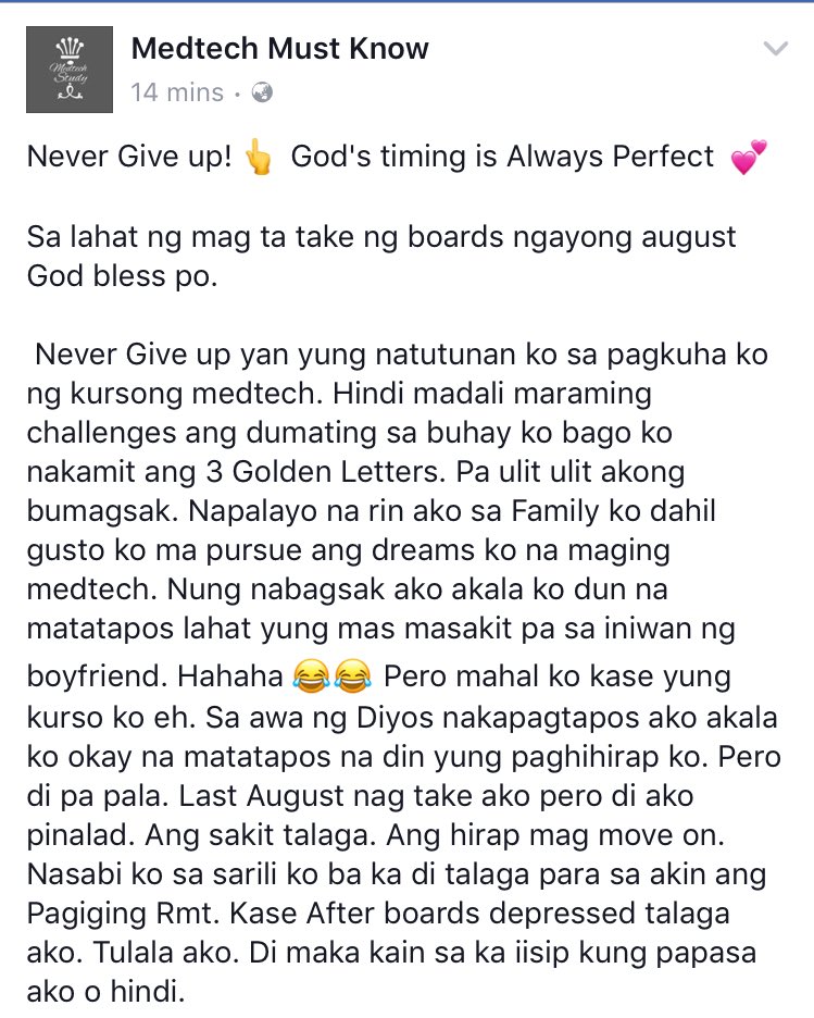 MedtechMustKnow's tweet image. Never give up. God&apos;s timing is always perfect! 🙏🏻 #LabanMedtech