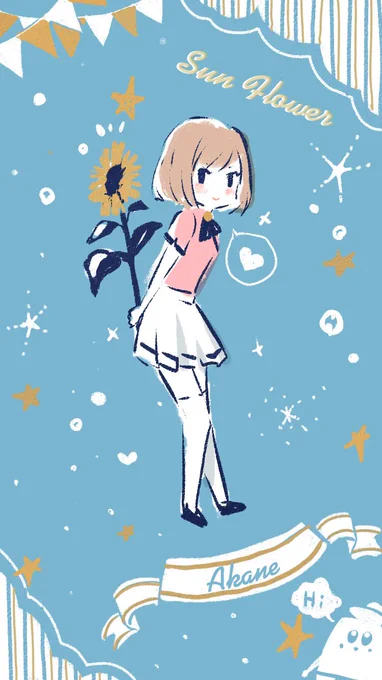 夏だからヒマ恋の茜を描きました(*'▽')デフォルメ#ヒマ恋 #よりコレクション 