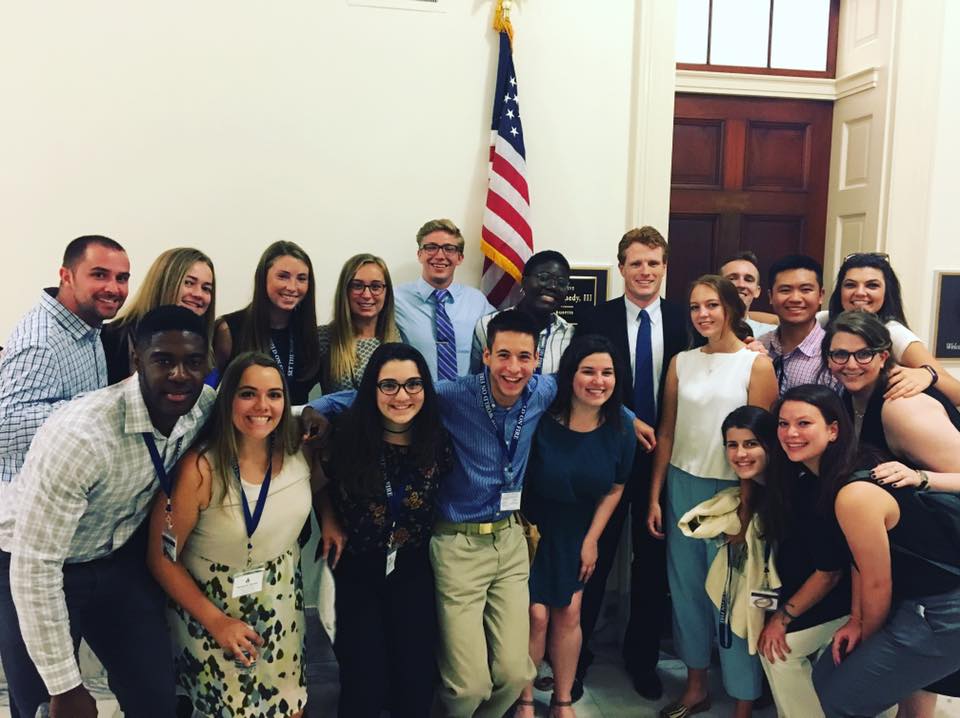 BCCampusMin's tweet photo. @joekennedy met with @BostonCollege students participating in the #NJSLC @GeorgetownUniv. #AMDG https://t.co/Ufgbw4W4W3
