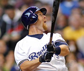 Happy 43rd bday Geoff Jenkins. A star OF for Milwaukee in early 00\s. Had 27 HR & 88 RBI per 162 games, .834 OPS. 