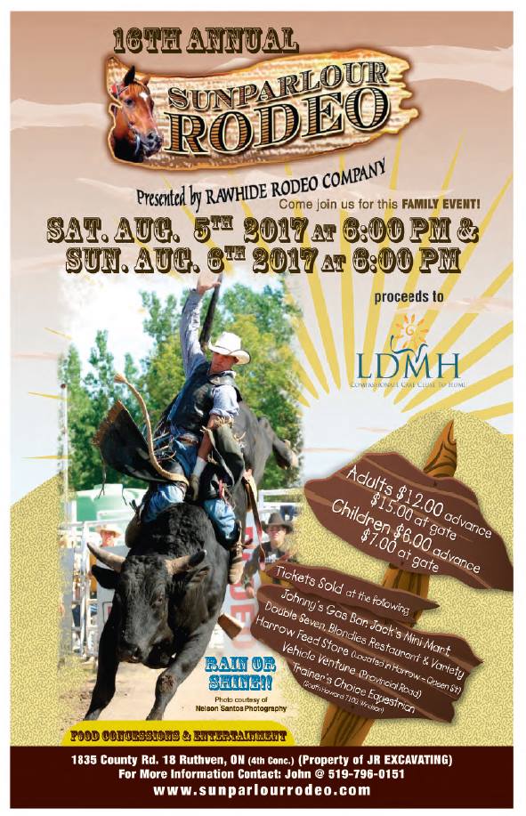 ESHCare's tweet photo. Bring #family to @SunParlourRodeo in #Ruthven on August 5th & 6th. #AllProceeds will go to @ErieShoresFoundation & @ESHCare #Yehaw #GiddyUp https://t.co/rxOYaUGdHg