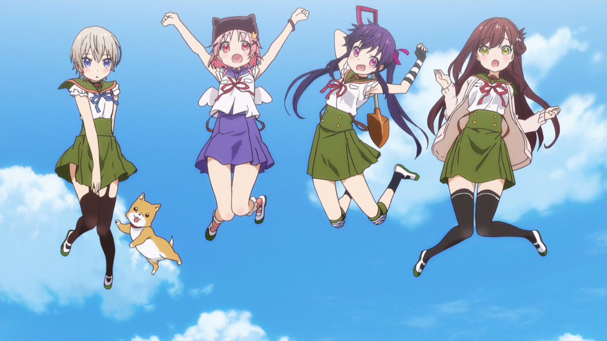 AnimatsuEnt's tweet image. Four girls, one dog and a whole load of zombies! #SchoolLive is out on Monday: bit.ly/gakk0ugurash1