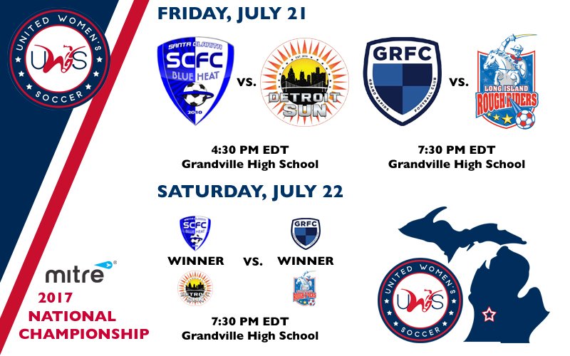 UWSSoccer's tweet photo. #UWoSo Championship Gameday!
4:30 PM @SCBlueHeat v @DetroitSunFC
7:30 PM @GRFCWomen v @LIRoughRiders
INFO (vid/tix): https://t.co/GexsTASA9g https://t.co/NAAQgAJJYY