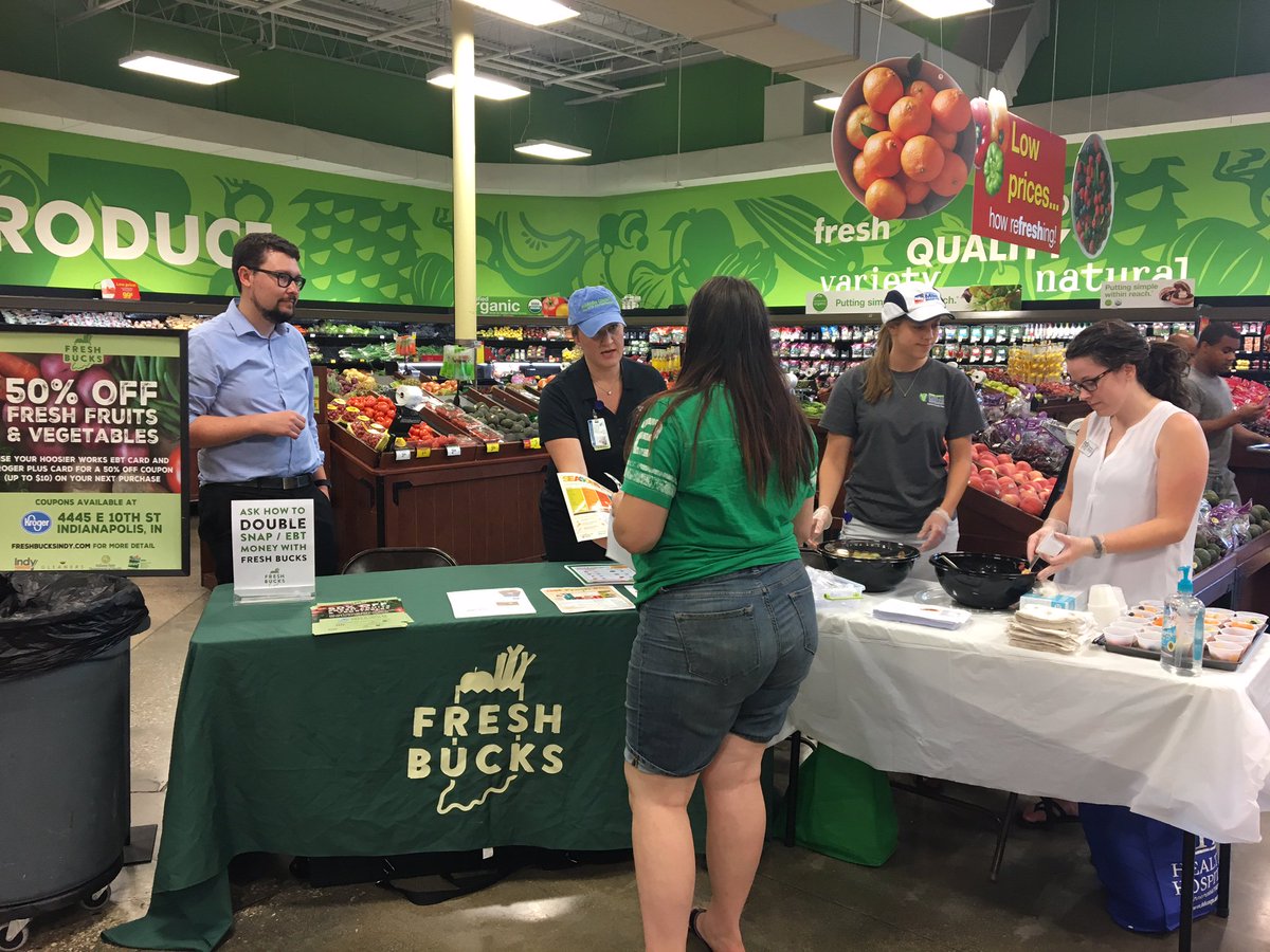 Had a great response on Monday to our cooking demo at Kroger on 10th and Linwood promoting the Fresh Bucks program and healthy eating.